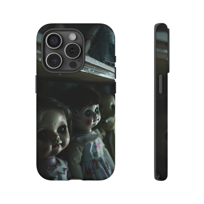 Creepy Dolls Phone Case – Eerie Vintage Doll Design for iPhone, Samsung Galaxy, and Google Pixel Devices