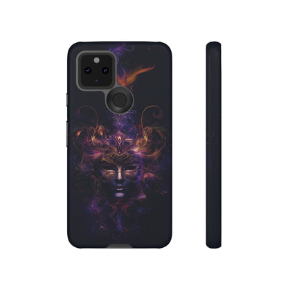 Elegant Masquerade Mask Phone Case for iPhone, Samsung Galaxy, and Google Pixel Devices - Mystical Design