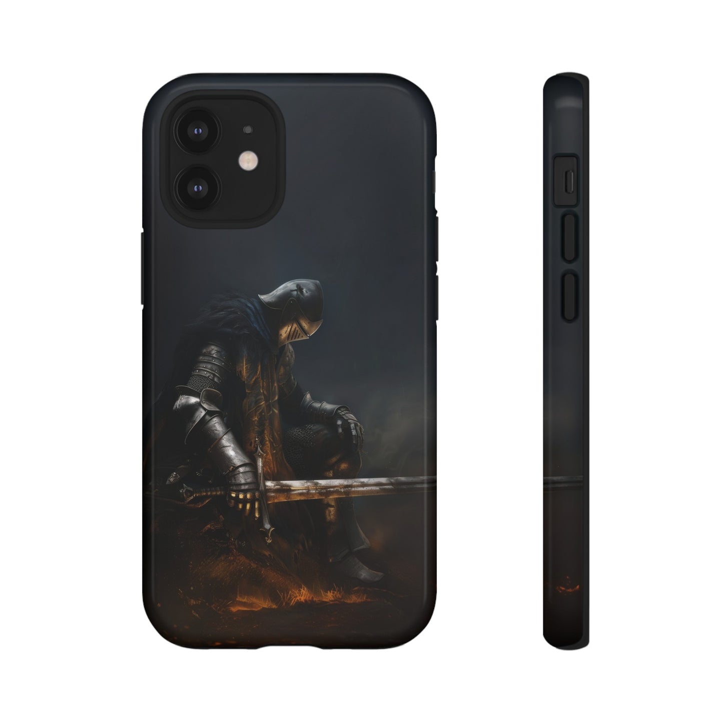 Dark Knight of the Abyss Phone Case - iPhone, Samsung Galaxy, Google Pixel - Epic Medieval Warrior Art, Protective Case, Fantasy Art