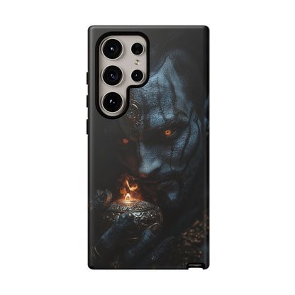 Dark Djinn Warrior Phone Case - Intricate Fantasy Art Protective Cover for iPhone, Samsung Galaxy, and Google Pixel Devices