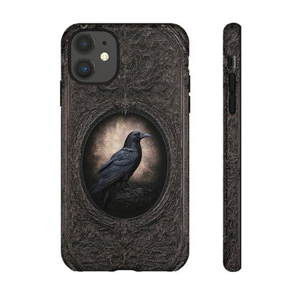 Gothic Raven Phone Case - Mysterious Dark Bird Design