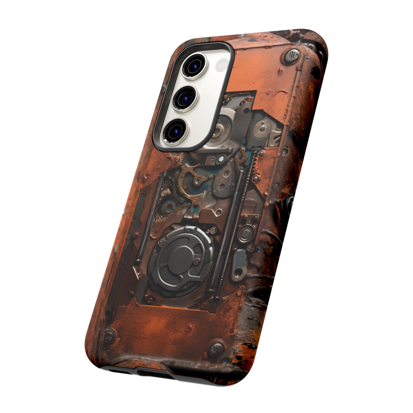 Rusted Mechanisms Phone Case – Steampunk Metal Gear Design for iPhone, Samsung Galaxy, and Google Pixel Devices