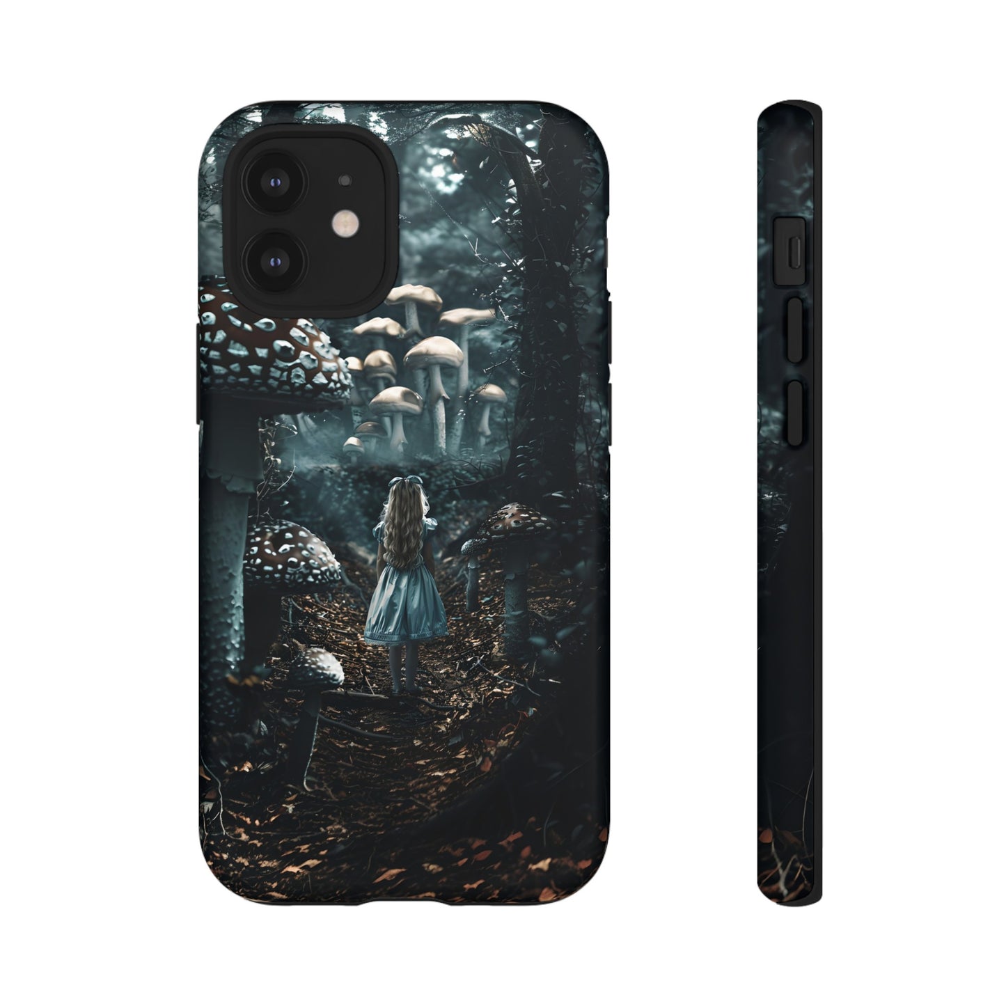 Alice in the Mushroom Forest Phone Case – Fantasy Wonderland Design for iPhone, Samsung Galaxy, and Google Pixel Devices