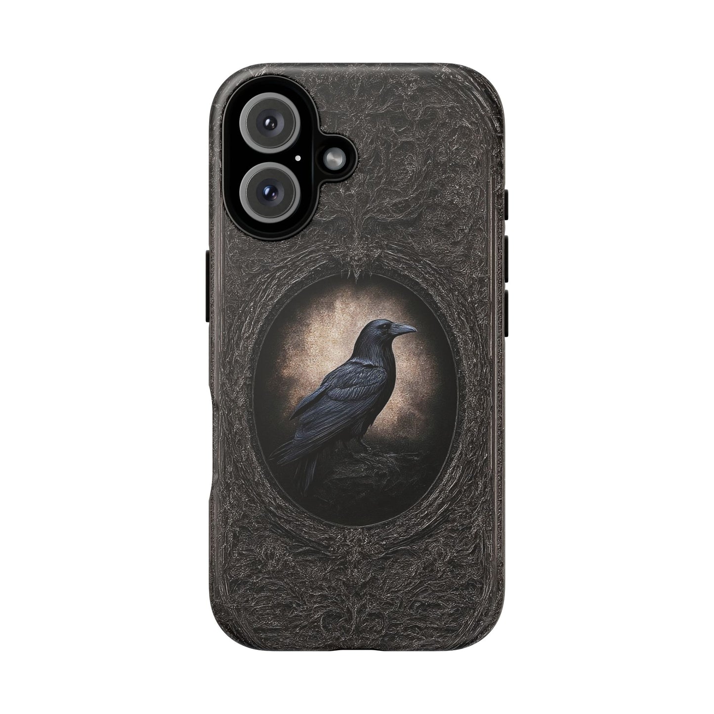 Gothic Raven Phone Case - Mysterious Dark Bird Design