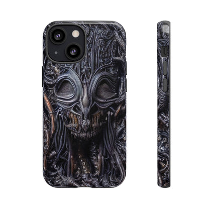 Biomechanical Horror 2 Phone Case – Futuristic Alien Horror Design for iPhone, Samsung Galaxy, and Google Pixel Devices