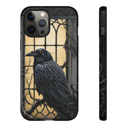 The Raven Phone Case – Edgar Allan Poe Inspired Gothic Design for iPhone, Samsung Galaxy, and Google Pixel Devices