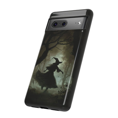 Spooky Witch Silhouette Phone Case - Halloween Dark Art Design for iPhone, Samsung Galaxy, and Google Pixel Devices