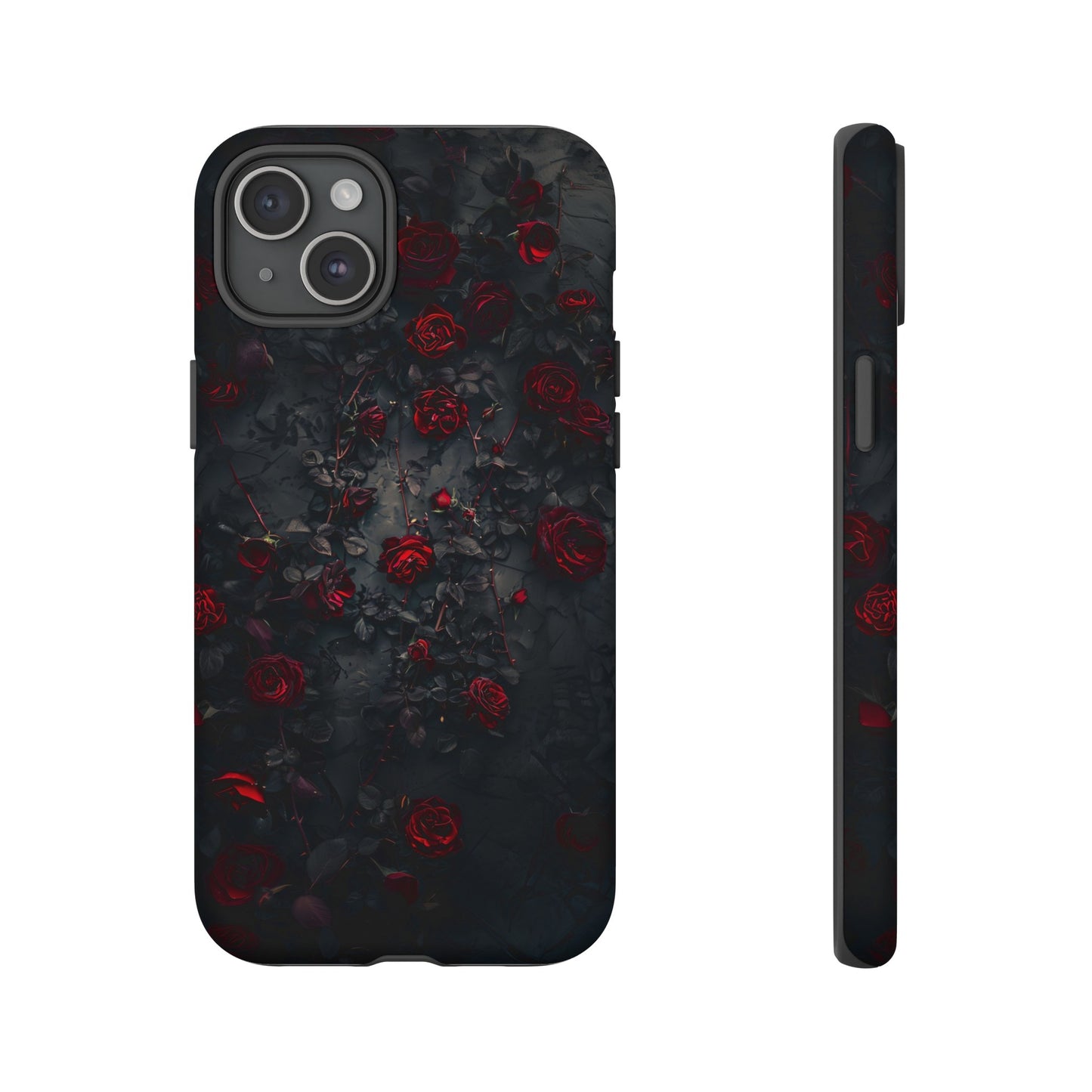 Gothic Roses Tough Phone Case – Elegant Dark Floral Design for iPhone, Samsung Galaxy, and Google Pixel Devices