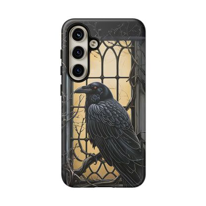 The Raven Phone Case – Edgar Allan Poe Inspired Gothic Design for iPhone, Samsung Galaxy, and Google Pixel Devices