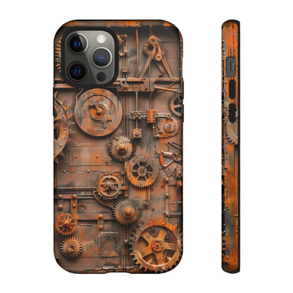 Rusted Steampunk Gearworks Phone Case for iPhone, Samsung Galaxy, and Google Pixel Devices