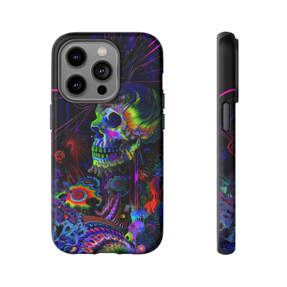 Psychedelic Skull Phone Case – Vibrant Pastel Design for iPhone, Samsung Galaxy, and Google Pixel Devices