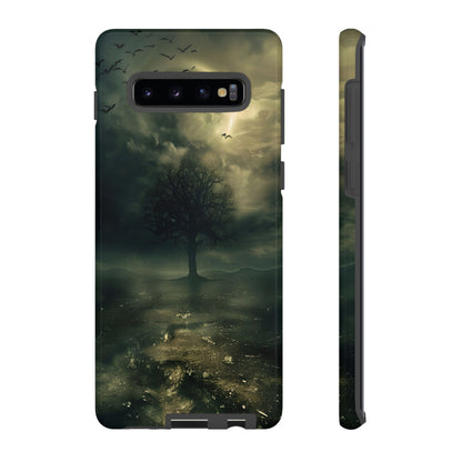 The Tree of Desolation Phone Case – Dark Fantasy Gothic Art with Full Moon for iPhone, Samsung Galaxy, and Google Pixel Devices