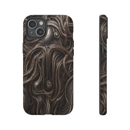 Biomechanical Horror 4 Phone Case – Futuristic Alien Design for iPhone, Samsung Galaxy, and Google Pixel Devices