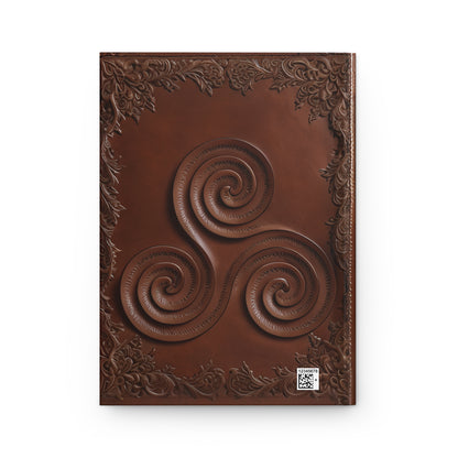 Brown Triskele Hardcover Notebook – Celtic Symbolism Journal for Creative Writing and Reflections