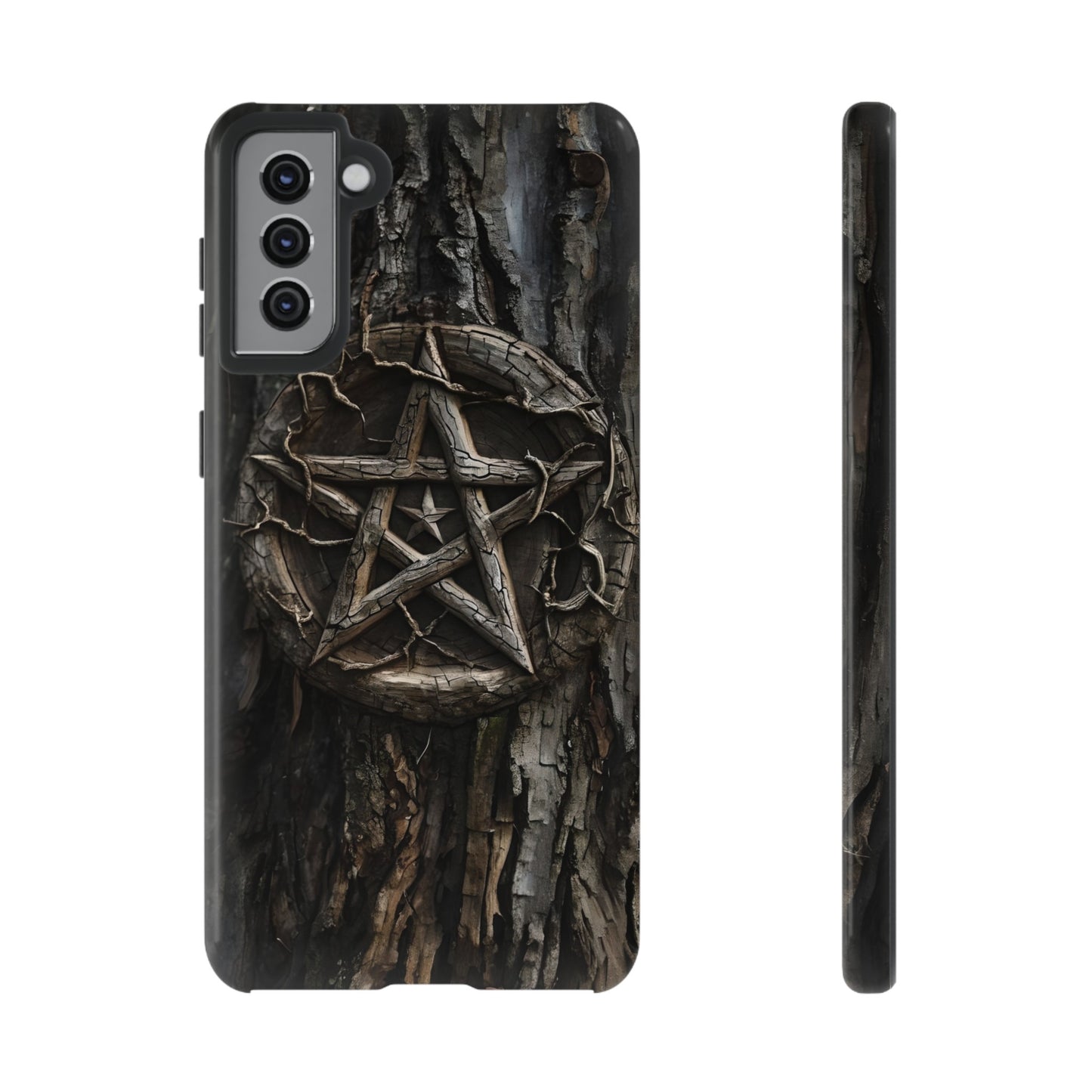 Pentacle Tree Phone Case – Wiccan Nature Magic Design for iPhone, Samsung Galaxy, and Google Pixel Devices