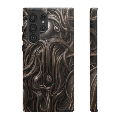 Biomechanical Horror 4 Phone Case – Futuristic Alien Design for iPhone, Samsung Galaxy, and Google Pixel Devices