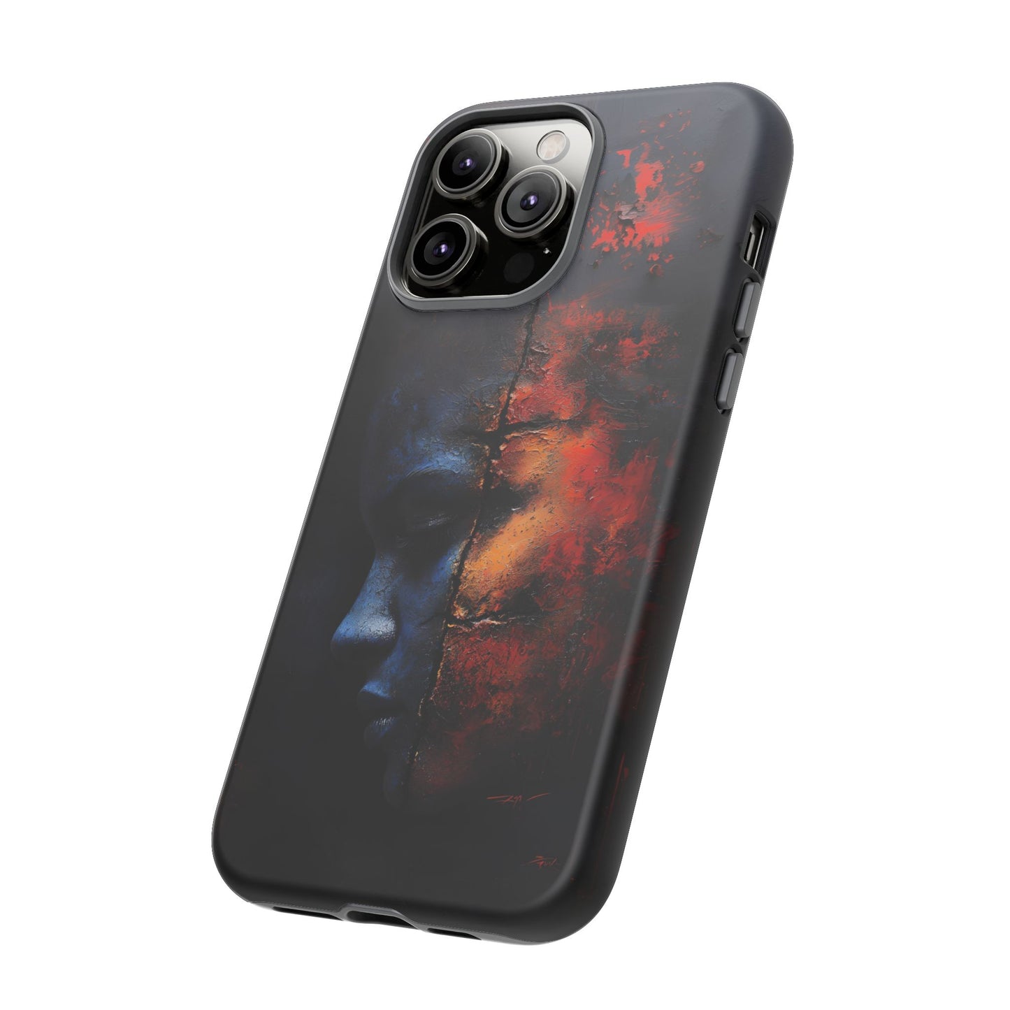 Abstract Duality Art Phone Case - Bold Modern Design