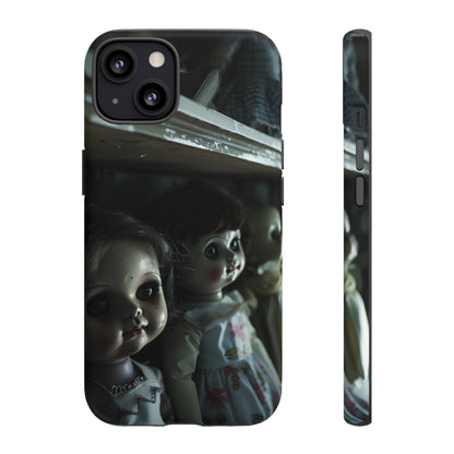 Creepy Dolls Phone Case – Eerie Vintage Doll Design for iPhone, Samsung Galaxy, and Google Pixel Devices