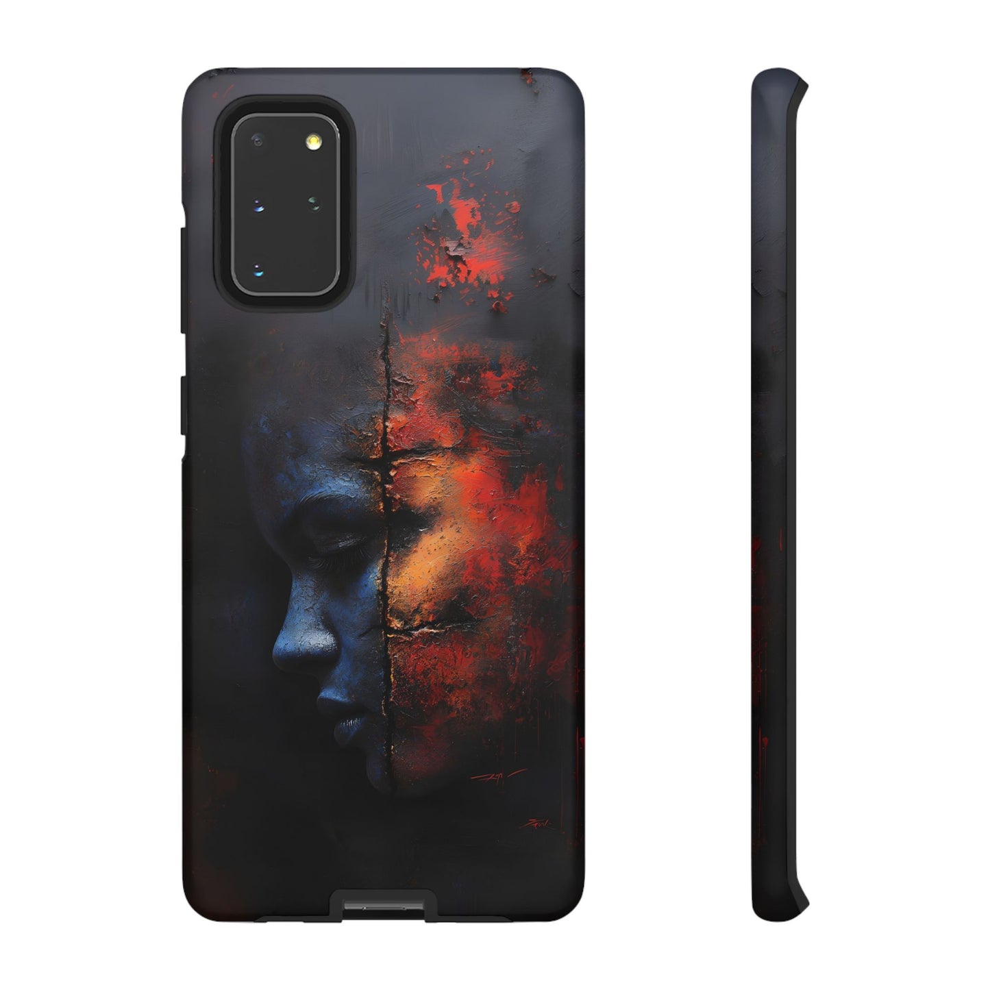 Abstract Duality Art Phone Case - Bold Modern Design