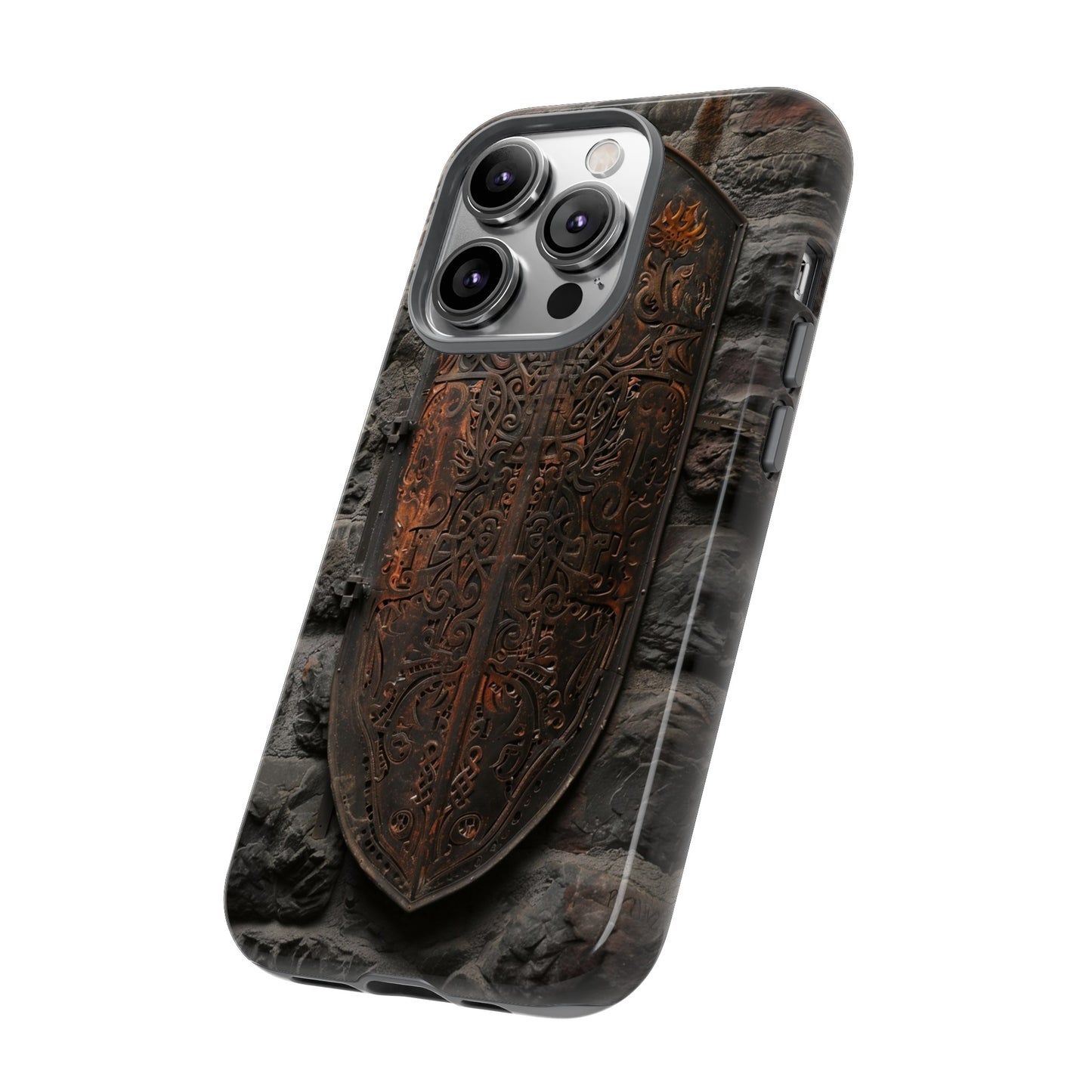 Medieval Shield Phone Case - Ornate Ancient Armor Design for iPhone and Samsung Galaxy Devices