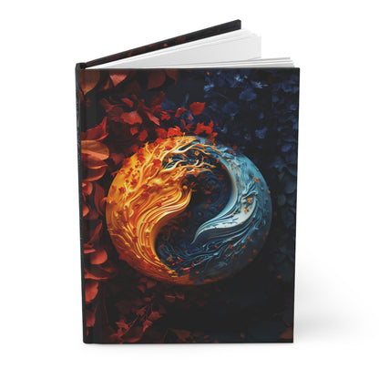 Yin Yang Petals Hardcover Notebook – Harmonious Journal for Creative Writing and Reflections