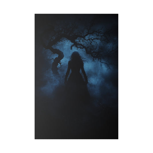 Haunting Silhouette - Dark Art Canvas Print - Mystical Gothic Home Decor