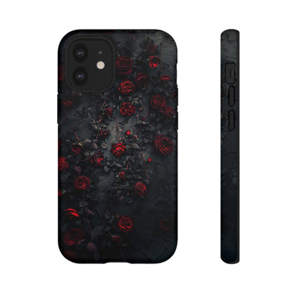 Gothic Roses Tough Phone Case – Elegant Dark Floral Design for iPhone, Samsung Galaxy, and Google Pixel Devices