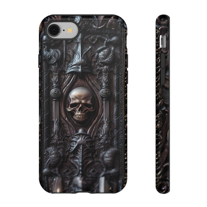 Dark Grimoire of Death Tough Phone Case – Gothic Skull Vampiric Design for iPhone, Samsung Galaxy, and Google Pixel Devices