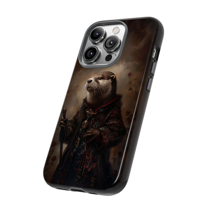 Noble Otter King Phone Case - Vintage Gothic Animal Art Design for iPhone, Samsung Galaxy, and Google Pixel Devices