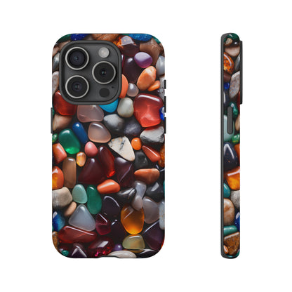 Colorful Stones Phone Case – Vibrant Polished Gemstone Design for iPhone, Samsung Galaxy, and Google Pixel Devices