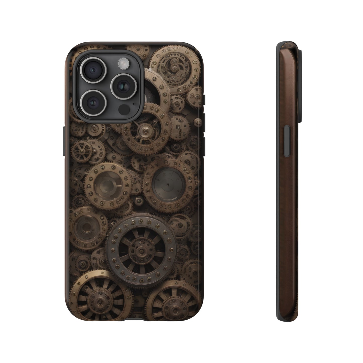 Gearworks 3 Phone Case – Steampunk Victorian Design with Gears and Clockwork for iPhone, Samsung Galaxy, and Google Pixel Devices