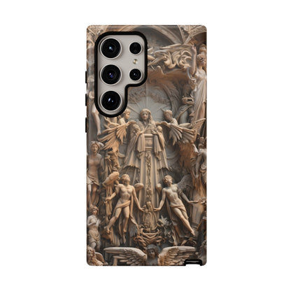 Angelic Statue Phone Case – Heavenly Gothic Marble Design for iPhone, Samsung Galaxy, and Google Pixel Devices