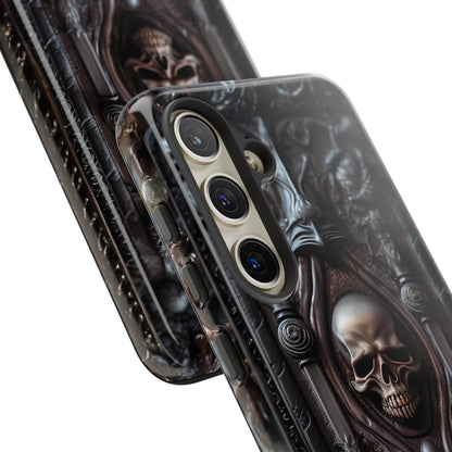 Dark Grimoire of Death Tough Phone Case – Gothic Skull Vampiric Design for iPhone, Samsung Galaxy, and Google Pixel Devices