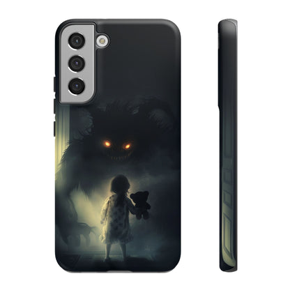 A Child Facing A Terrifying Monster Phone Case - for iPhone, Samsung Galaxy, and Google Pixel Devices