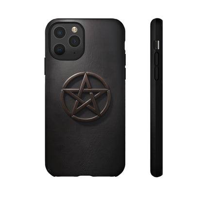 Simple Pentacle Tough Phone Case – Witchcraft Pentagram Design for iPhone, Samsung Galaxy, and Google Pixel Devices