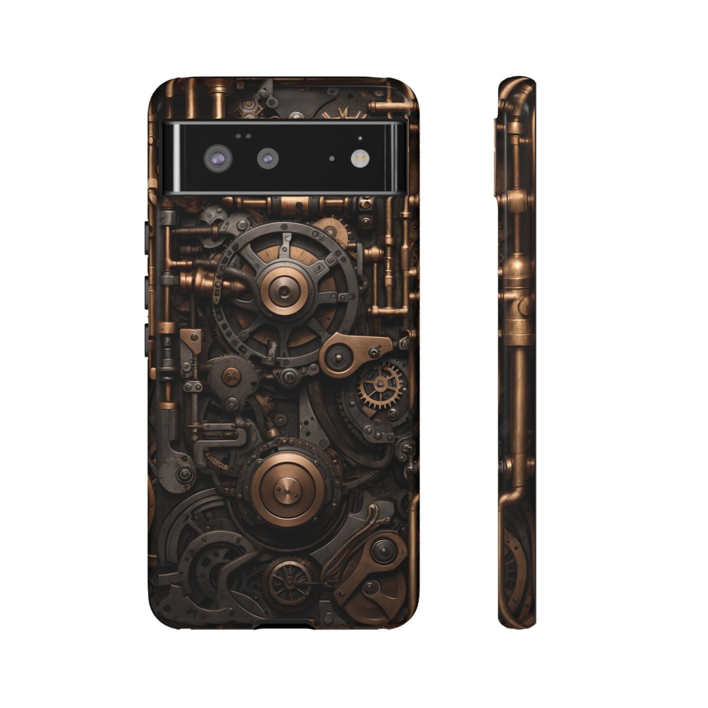 Steampunk Machine Phone Case – Victorian Gears Design for iPhone, Samsung Galaxy, and Google Pixel Devices