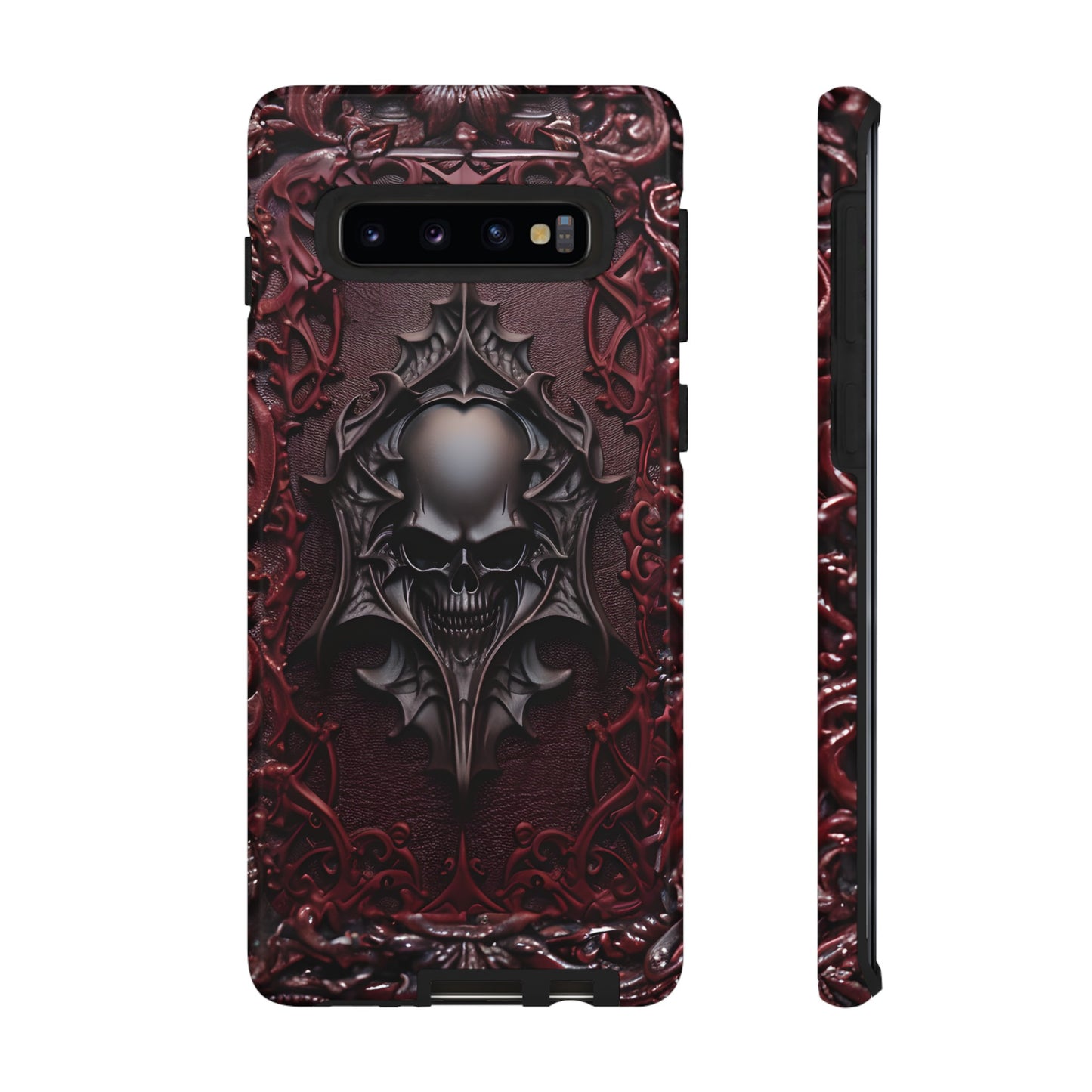 Vampiric Tough Phone Case – Gothic Skull Vampire Design for iPhone, Samsung Galaxy, and Google Pixel Devices