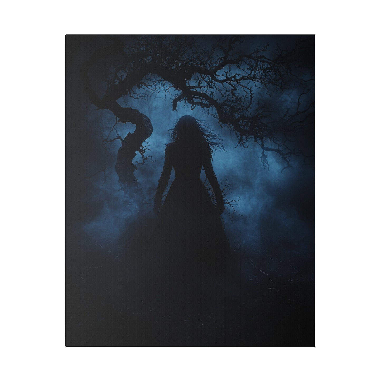 Haunting Silhouette - Dark Art Canvas Print - Mystical Gothic Home Decor