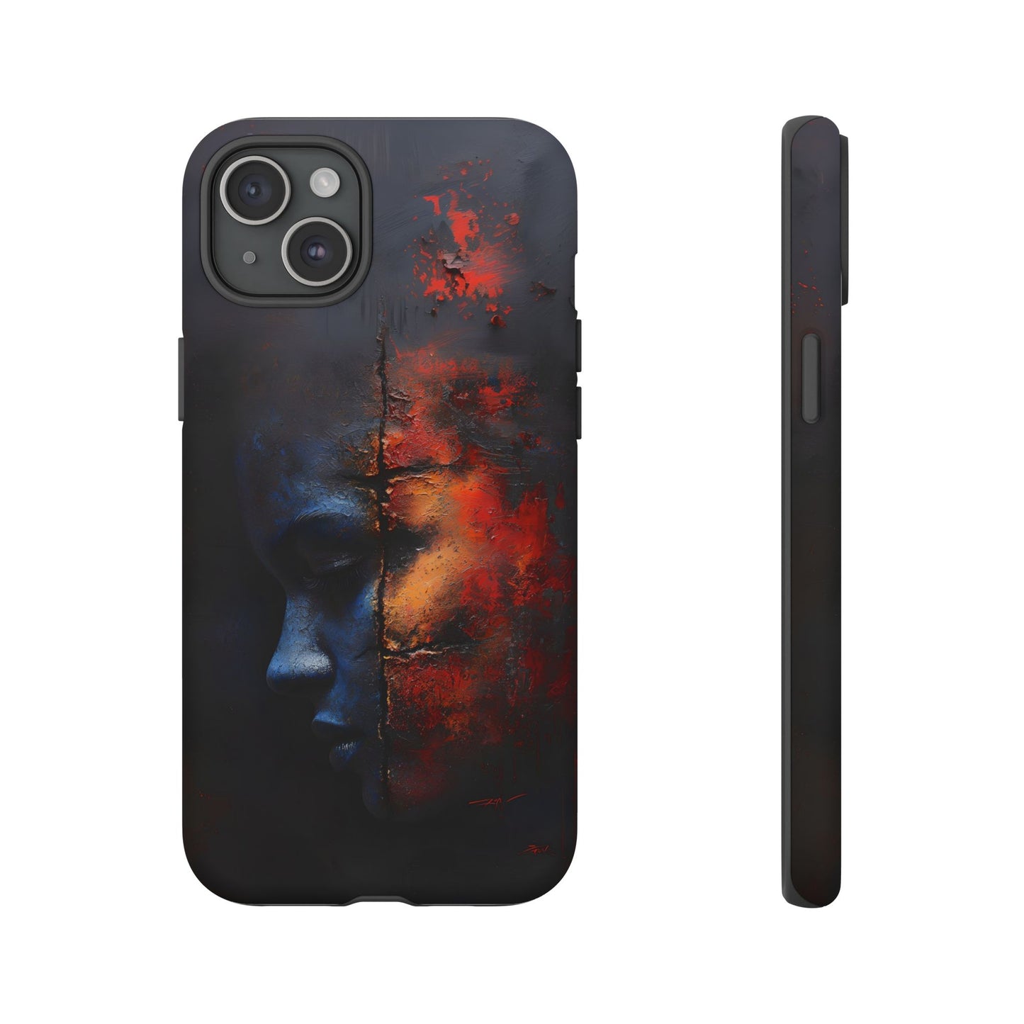 Abstract Duality Art Phone Case - Bold Modern Design