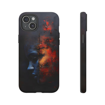 Abstract Duality Art Phone Case - Bold Modern Design