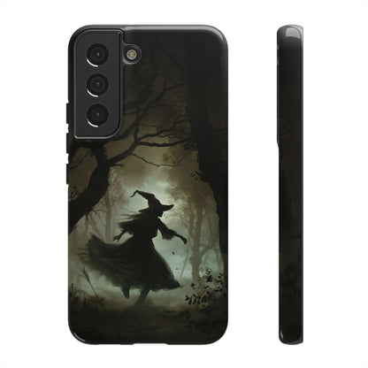 Spooky Witch Silhouette Phone Case - Halloween Dark Art Design for iPhone, Samsung Galaxy, and Google Pixel Devices