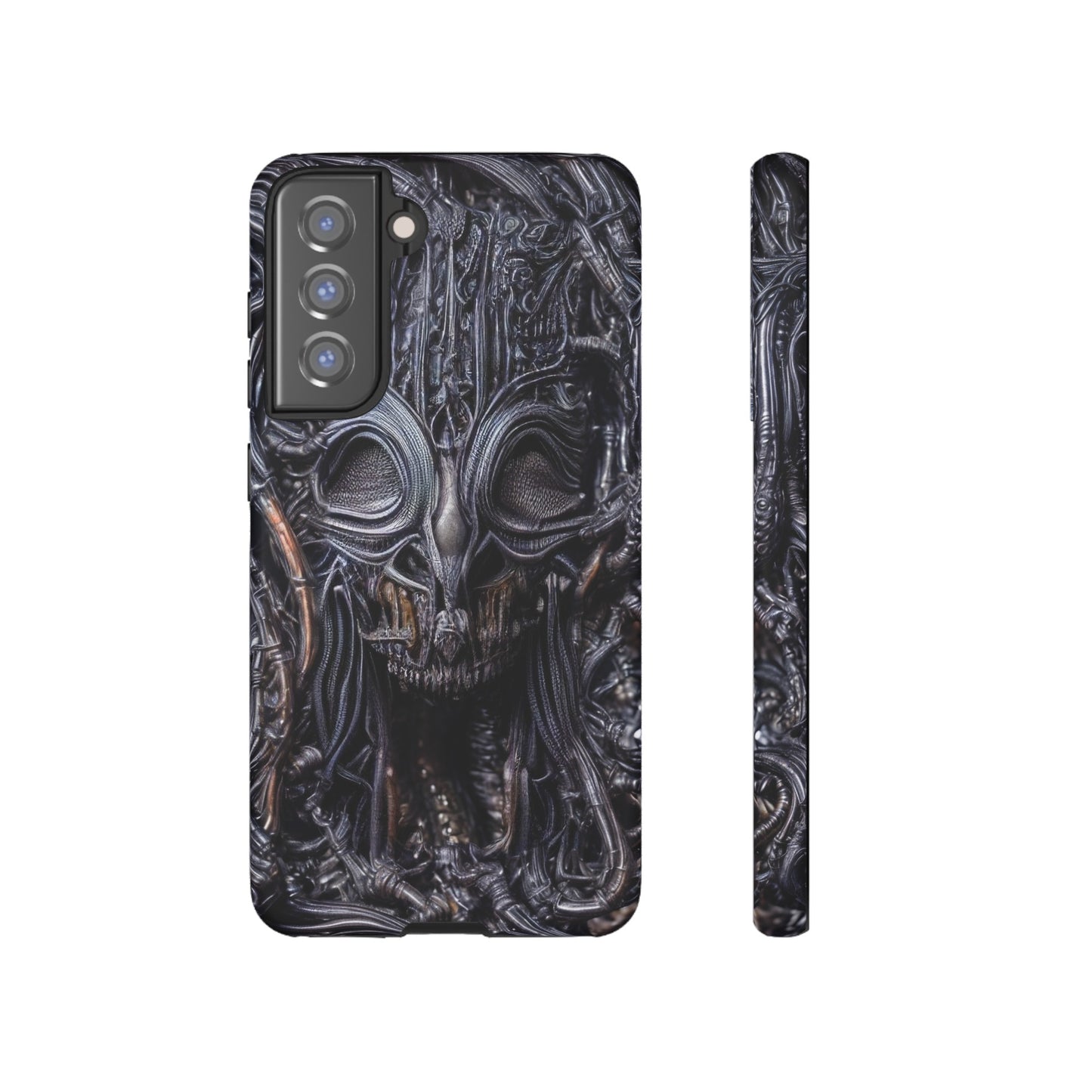 Biomechanical Horror 2 Phone Case – Futuristic Alien Horror Design for iPhone, Samsung Galaxy, and Google Pixel Devices