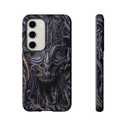 Biomechanical Horror 2 Phone Case – Futuristic Alien Horror Design for iPhone, Samsung Galaxy, and Google Pixel Devices