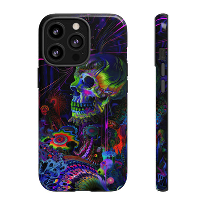 Psychedelic Skull Phone Case – Vibrant Pastel Design for iPhone, Samsung Galaxy, and Google Pixel Devices