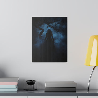 Haunting Silhouette - Dark Art Canvas Print - Mystical Gothic Home Decor