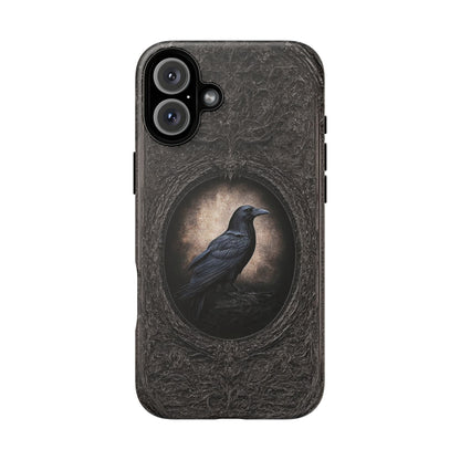Gothic Raven Phone Case - Mysterious Dark Bird Design