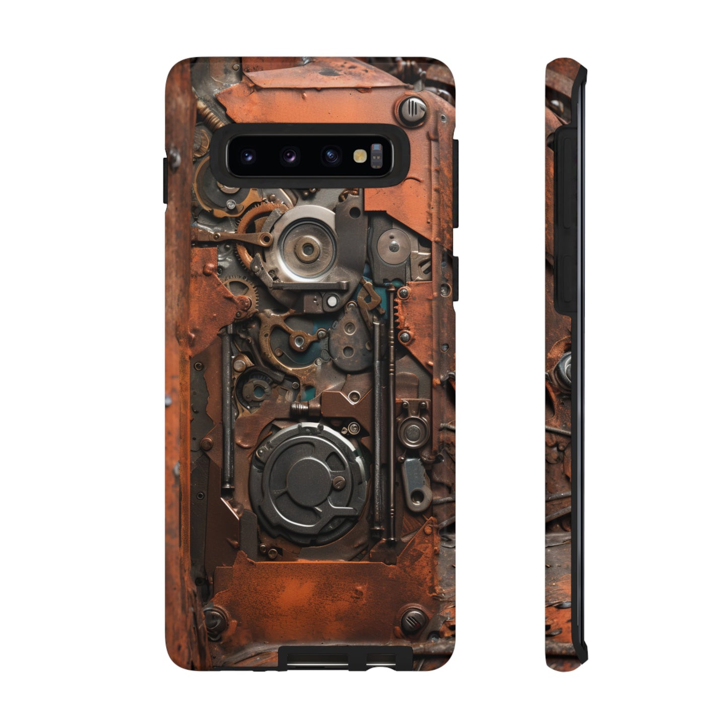 Rusted Mechanisms Phone Case – Steampunk Metal Gear Design for iPhone, Samsung Galaxy, and Google Pixel Devices