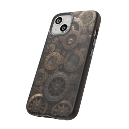 Gearworks 3 Phone Case – Steampunk Victorian Design with Gears and Clockwork for iPhone, Samsung Galaxy, and Google Pixel Devices