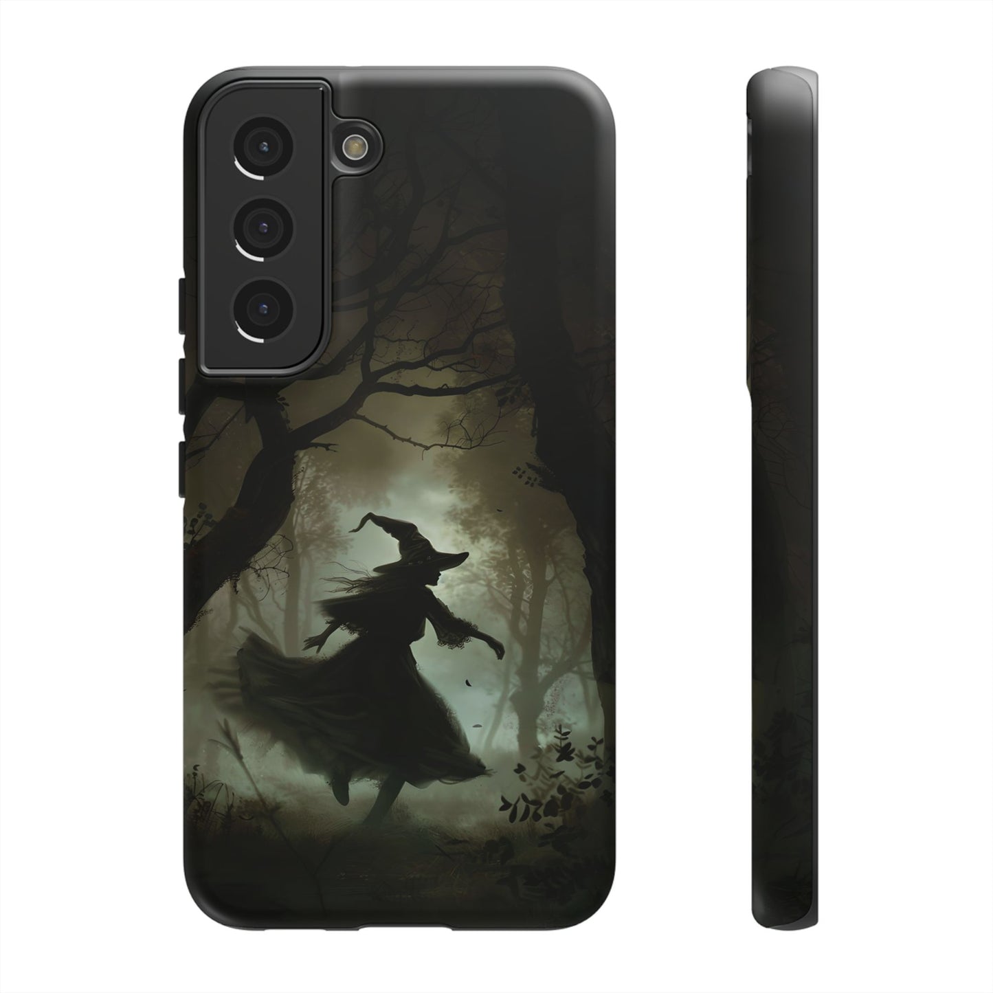 Spooky Witch Silhouette Phone Case - Halloween Dark Art Design for iPhone, Samsung Galaxy, and Google Pixel Devices