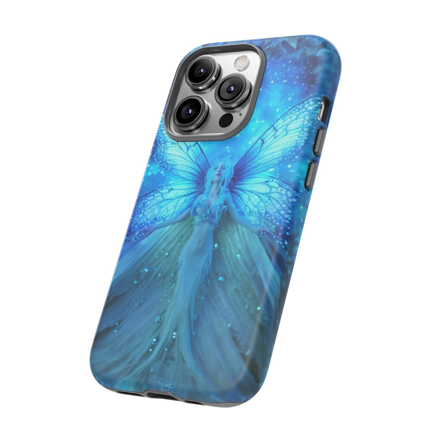 Blue Cosmic Fairy Phone Case – Enchanting Fae Design for iPhone, Samsung Galaxy, and Google Pixel Devices